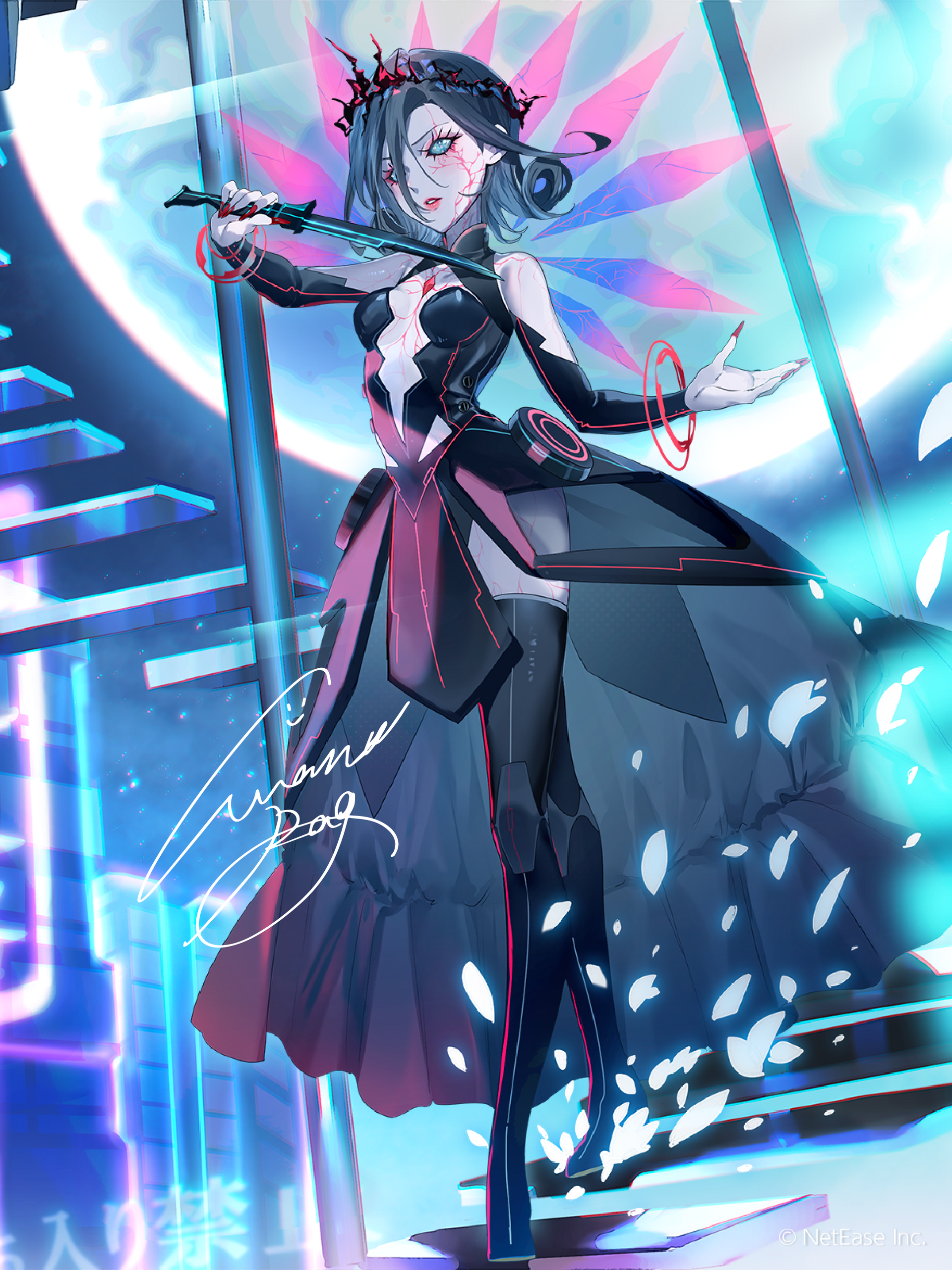 美和野らぐ×血の女王「TOKYO NEO」ビッグシルエットTシャツ 美和野らぐ×血の女王「TOKYO NEO」ビッグシルエットTシャツ