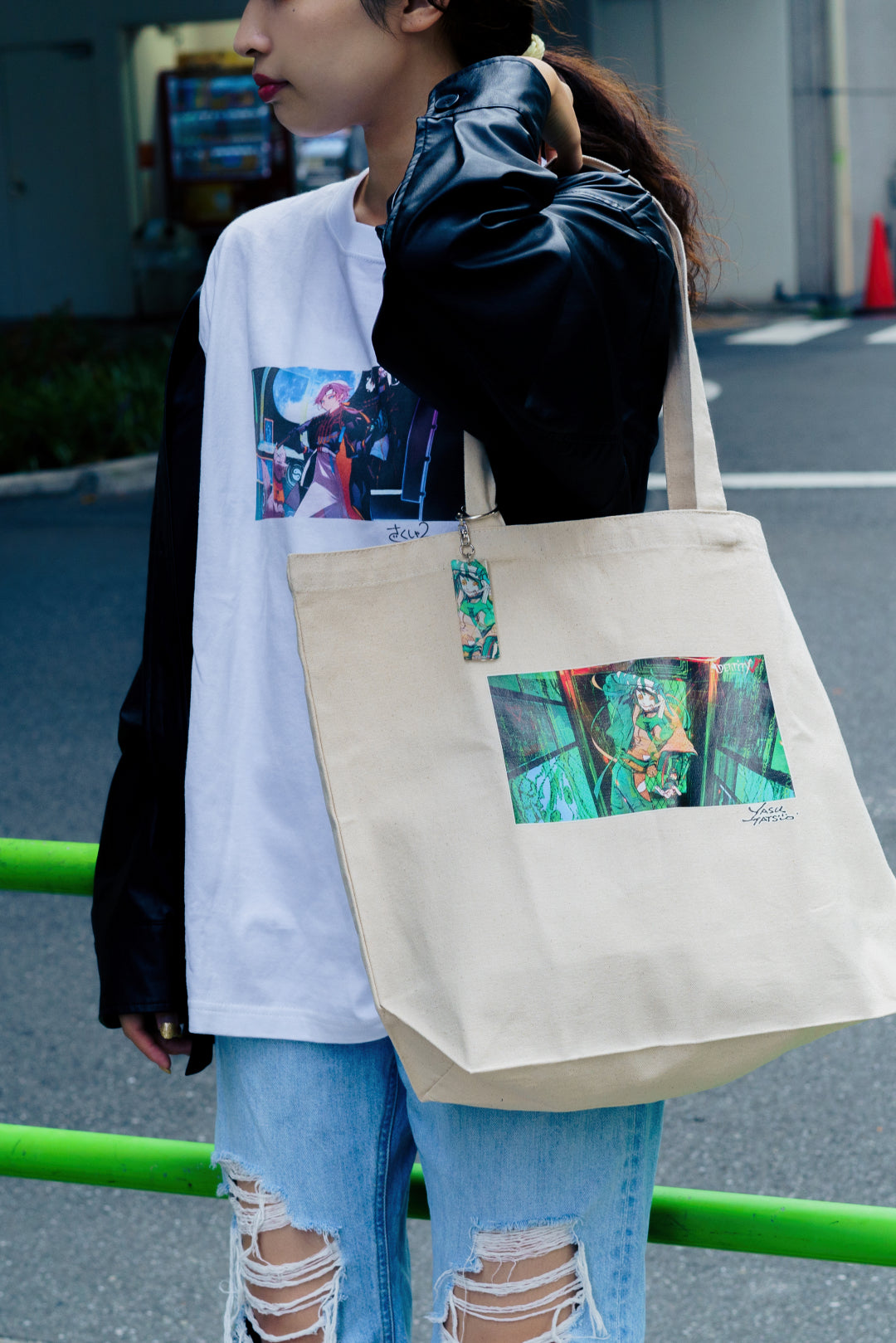 再販受注受付》ヤスタツ×傭兵「TOKYO NEO」大容量トートバッグ