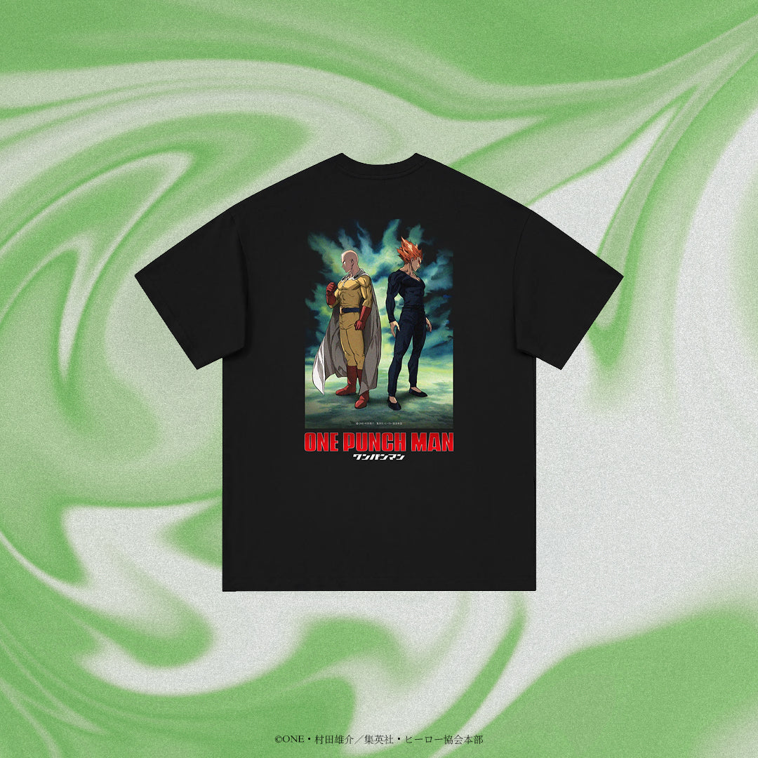 サイタマ × ガロウ ティザービジュアル Tee<br>《「ワンパンマン」第3期 POPUP》