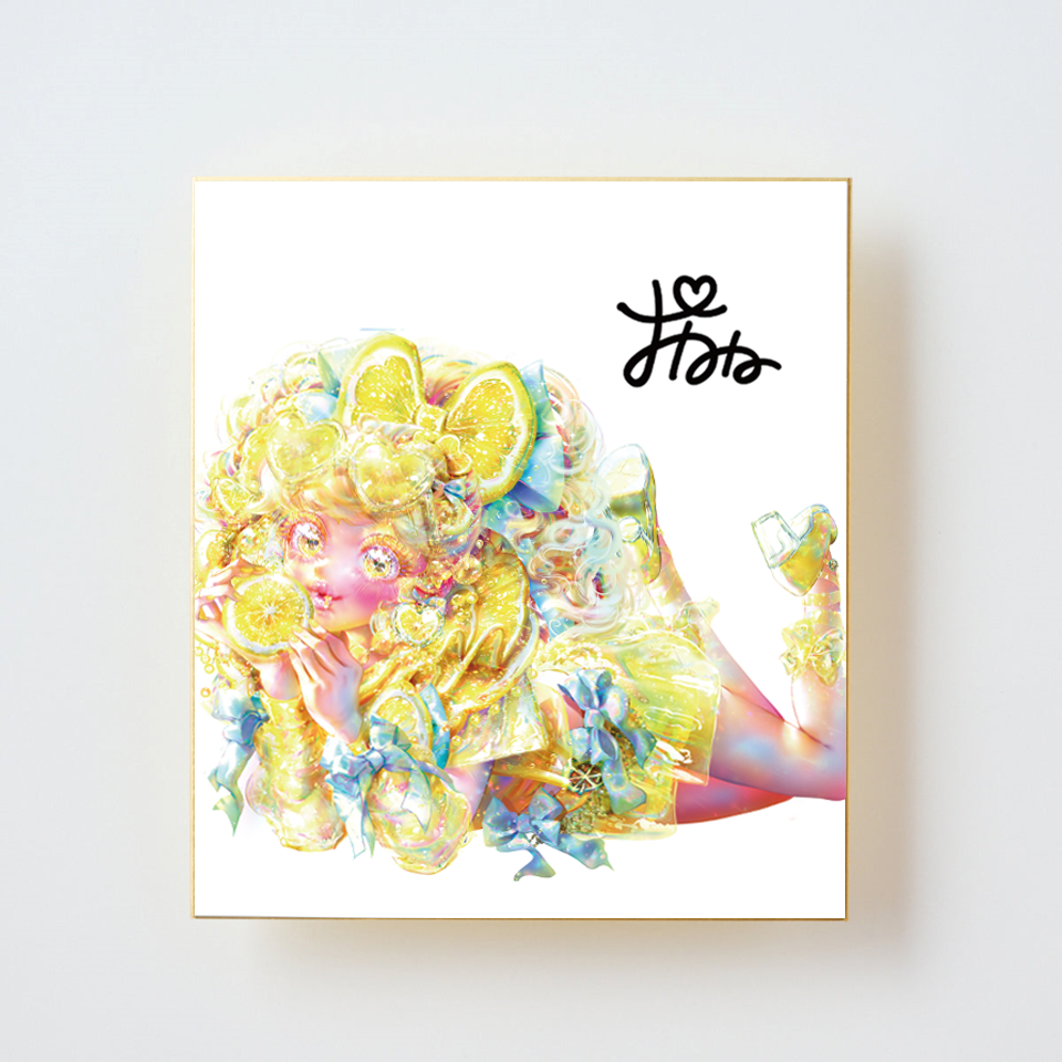 LOVE サイン入り色紙