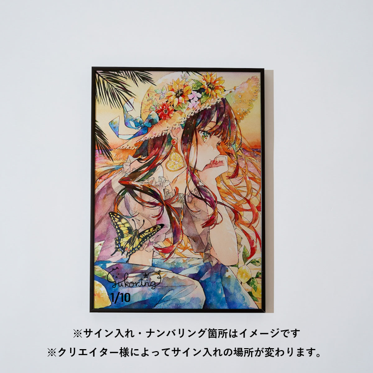 優子鈴「直筆サイン付き/アルミ・アクリル特殊加工アート」<br>《彩コレクション24'》
