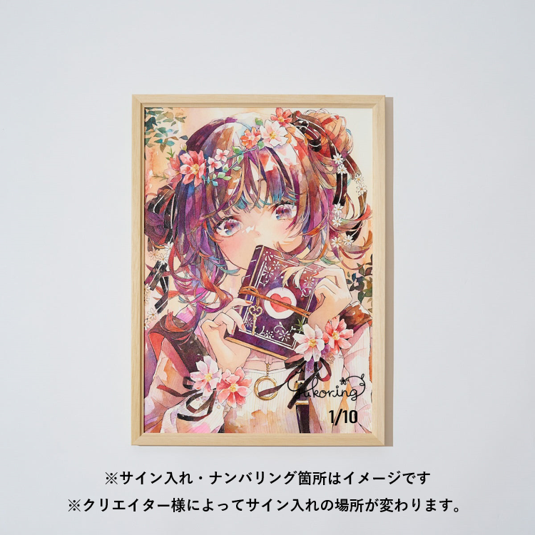優子鈴「直筆サイン付き/アルミ・アクリル特殊加工アート」<br>《彩コレクション24'》