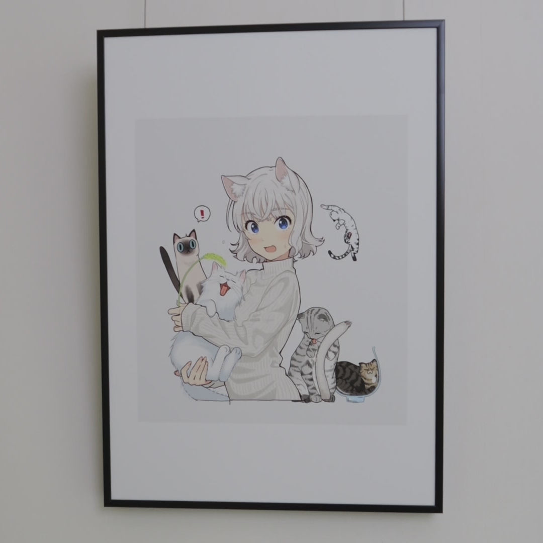 「手紙を読むハタネズミ」額装ジークレープリント　SOSHIKI アート　日本美術 手紙を読むハタネズミ」額装ジークレープリント SOSHIKI アート