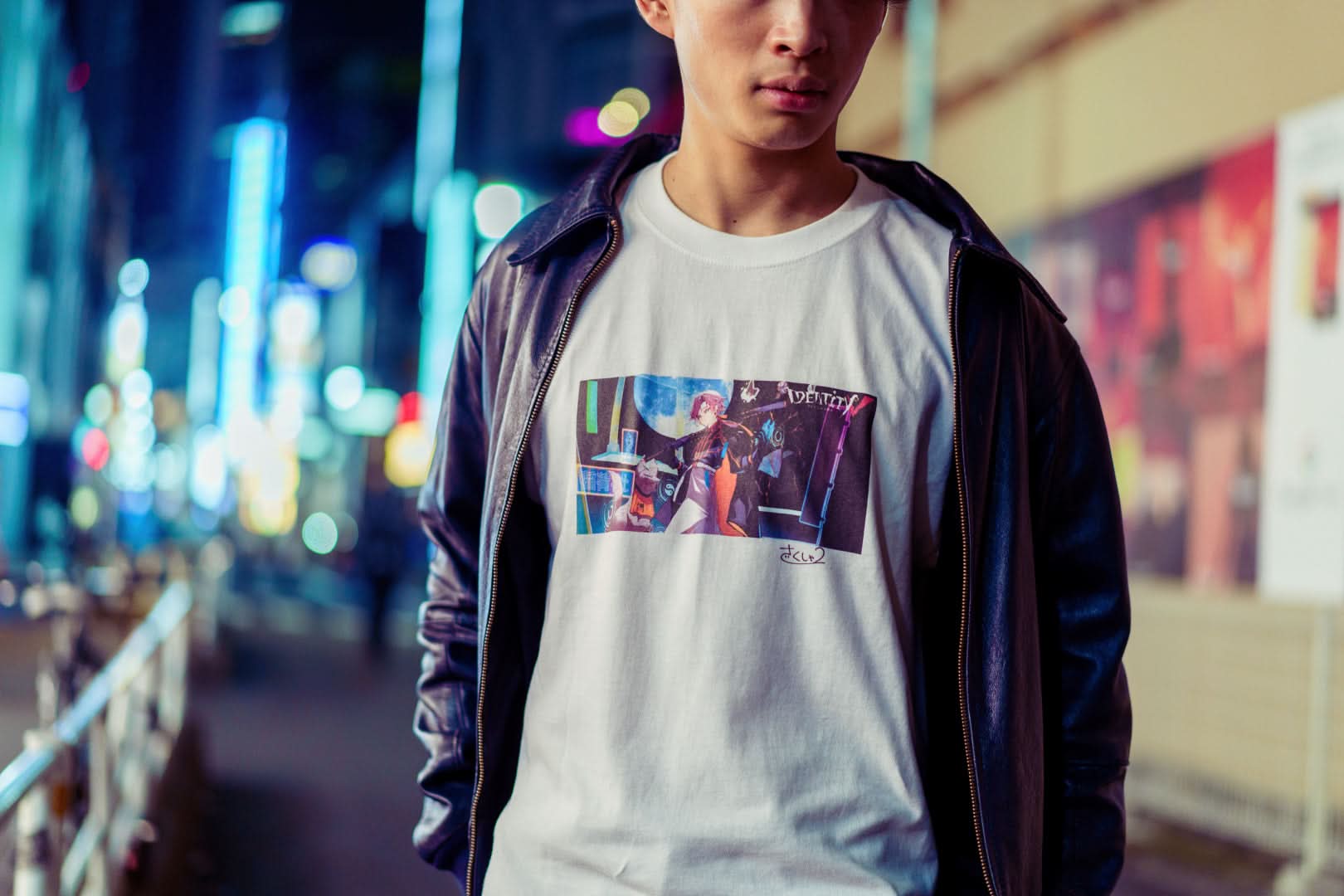 さくしゃ2×写真家「TOKYO NEO」ビッグシルエットTシャツ
