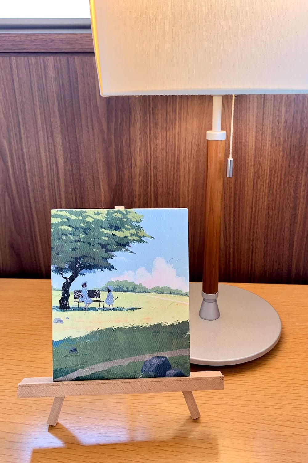 しまざきジョゼ<br>「そろそろお迎えに行こっか。」<br>卓上ミニキャンバス