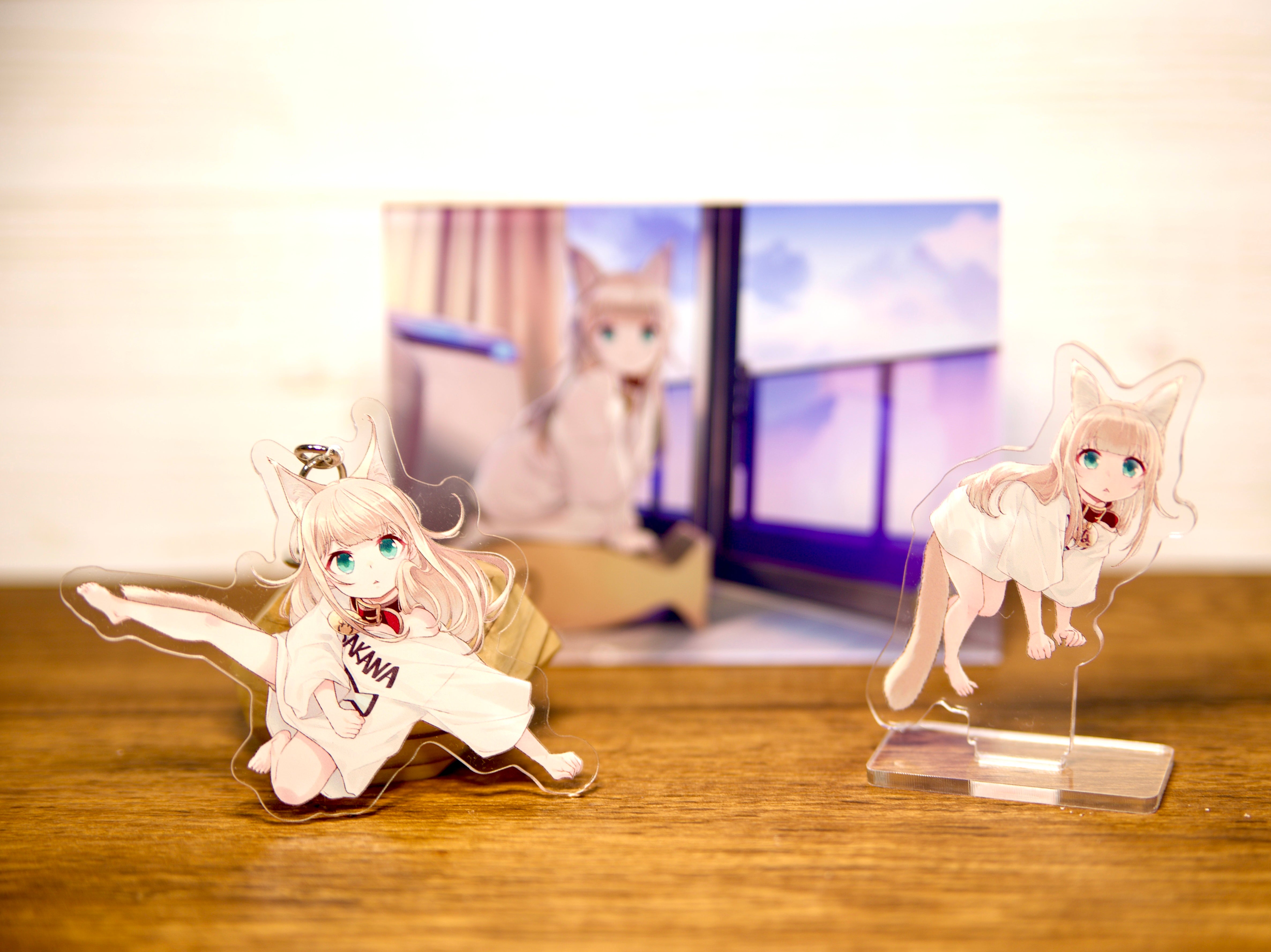 40原「うちのねこが女の子でかわいい」オリジナルアクリルグッズ