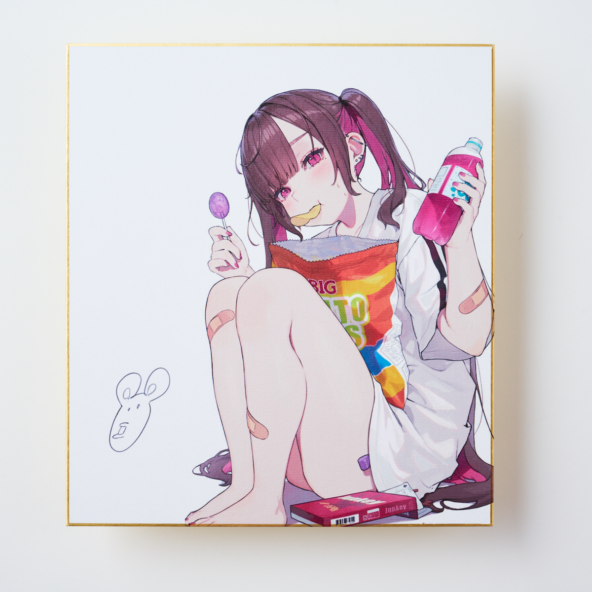 はむねずこ サイン入り色紙 はむねずこ