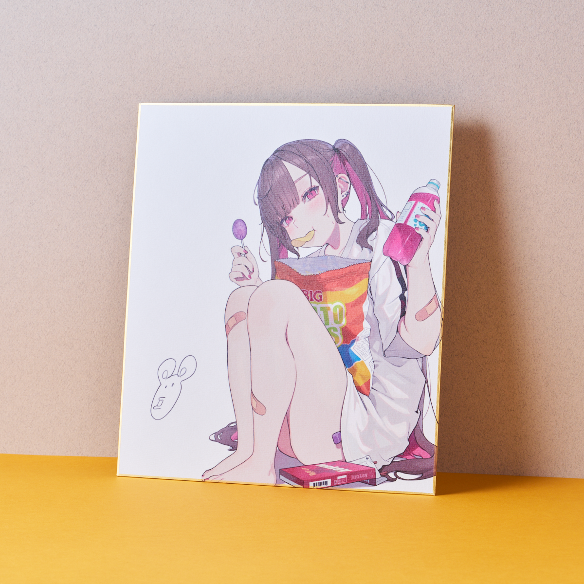 はむねずこ「サイン色紙+instaアクキー+チェキステッカー はむねずこ「サイン色紙+instaアクキー+チェキステッカー