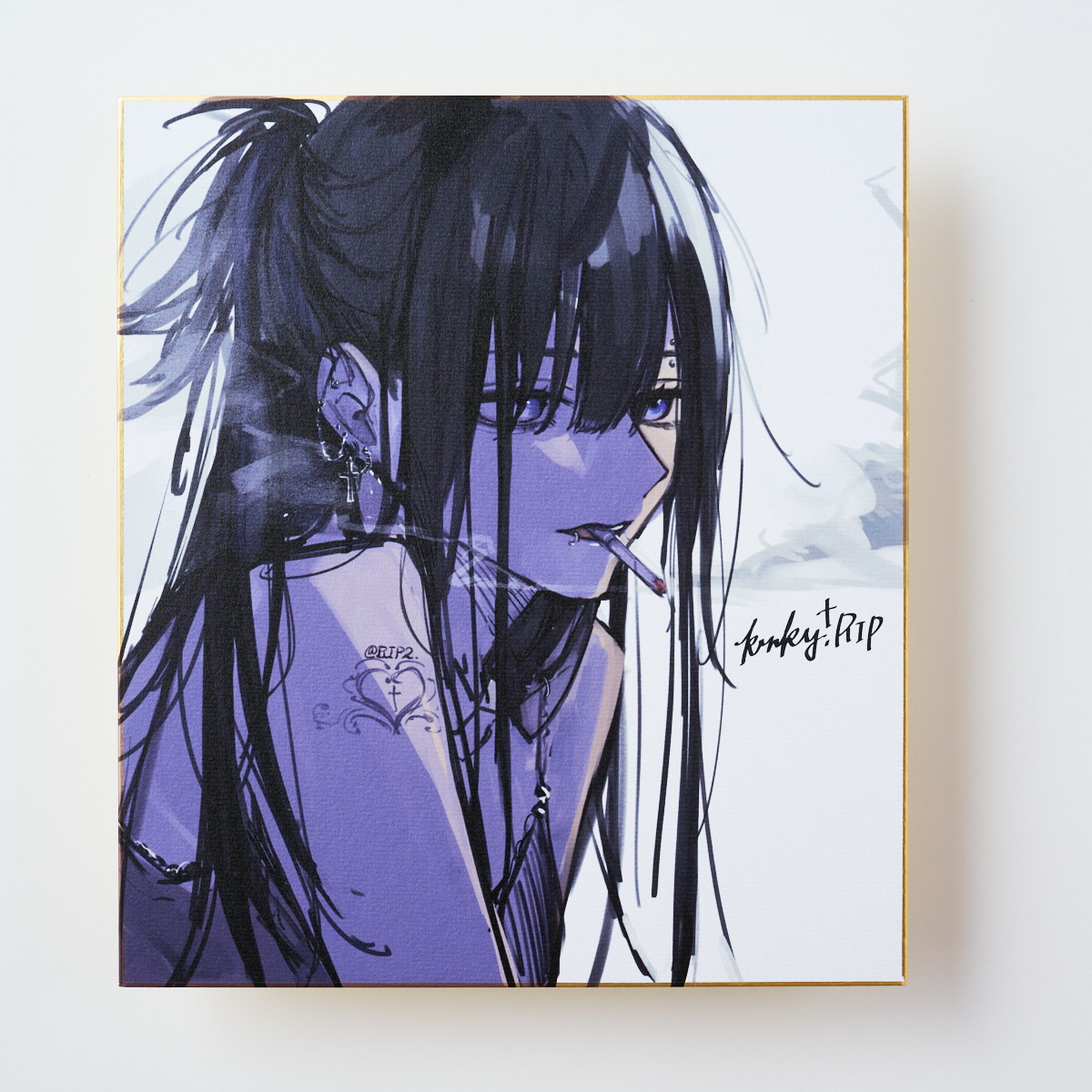 黒野京「サイン色紙＋instaアクキー3種＋チェキステッカー3種セット」<br>《ワンストHEART_BEAT コレクション24'》
