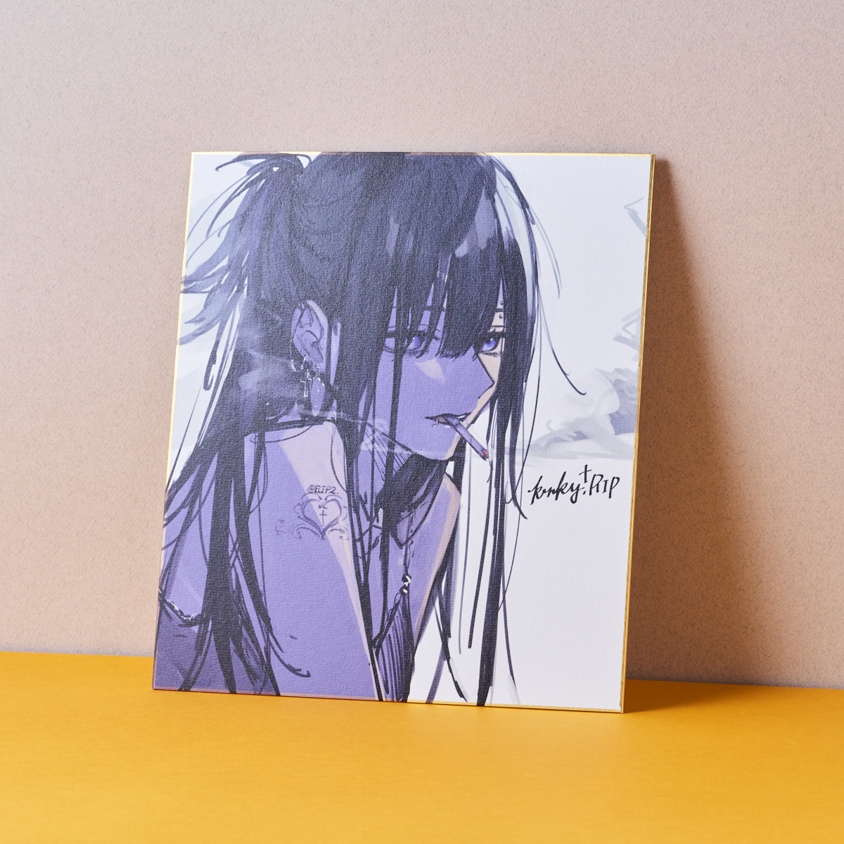 黒野京「サイン色紙＋instaアクキー＋チェキステッカー」《ワンスト